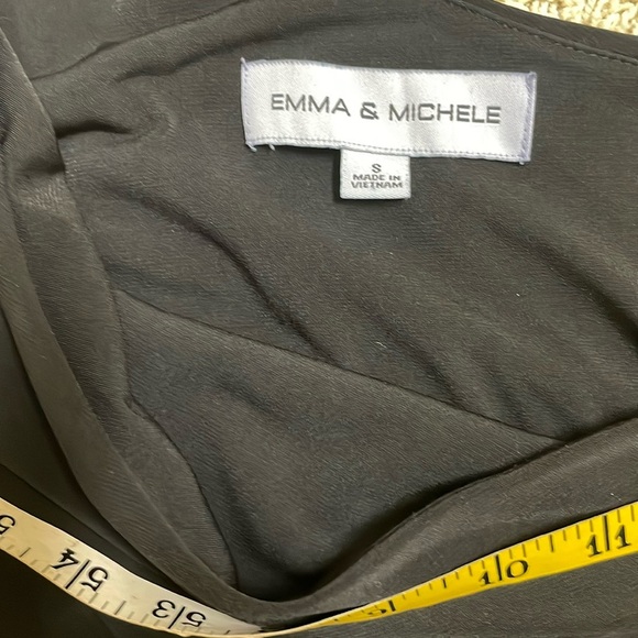 Emma & Michele Black One Shoulder Jumpsuit Wide Leg Whimsigoth Coquette Sz Small - Picture 8 of 9